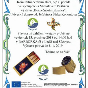 Bezpečnostní zápalka v Ledči nad Sázavou pohledem zpěvačky Jeřabinky a závěrečné poděkování autora